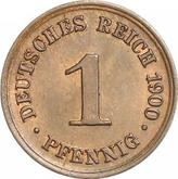 Obverse 1 Pfennig 1900 D