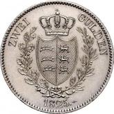 Reverse 2 Gulden 1825 W