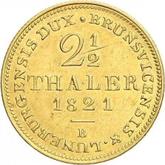 Reverse 2 1/2 Thaler 1821 B