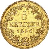 Reverse 6 Kreuzer 1866