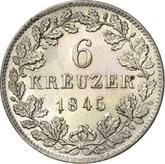Reverse 6 Kreuzer 1845