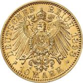Reverse 10 Mark 1898 E Saxony