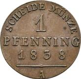 Reverse 1 Pfennig 1838 A