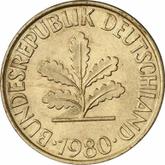 Reverse 10 Pfennig 1980 G
