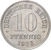 Obverse 10 Pfennig 1922 G
