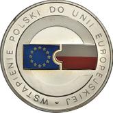 Reverse 10 Zlotych 2004 MW Poland's Accession to the European Union