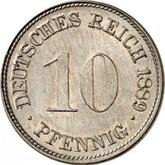 Obverse 10 Pfennig 1889 D