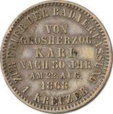 Reverse Kreuzer 1868 Constitution