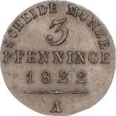 Reverse 3 Pfennig 1822 A