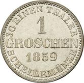 Reverse Groschen 1859 B
