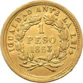 Reverse 1 Peso 1863 So