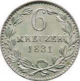 Reverse 6 Kreuzer 1831 D