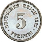 Obverse 5 Pfennig 1911 E