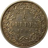 Reverse 1/2 Gulden 1841