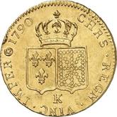 Reverse Double Louis d'Or 1790 K