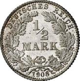 Obverse 1/2 Mark 1908 E