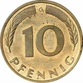 Obverse 10 Pfennig 1995 G