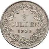Reverse 1/2 Gulden 1856