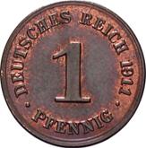 Obverse 1 Pfennig 1911 D