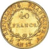 Reverse 40 Francs AN 13 (1804-1805) A