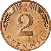 Obverse 2 Pfennig 1996 D