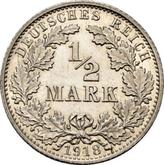 Obverse 1/2 Mark 1918 A