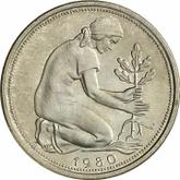 Reverse 50 Pfennig 1980 J