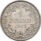 Reverse 1/2 Gulden 1866