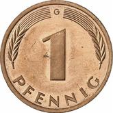 Obverse 1 Pfennig 1986 G