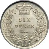 Reverse Sixpence 1835