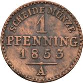 Reverse 1 Pfennig 1853 A