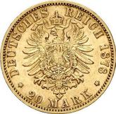 Reverse 20 Mark 1878 E Saxony