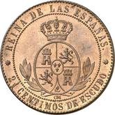 Reverse 2 1/2 Céntimos de Escudo 1868 OM