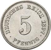 Obverse 5 Pfennig 1897 E