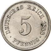 Obverse 5 Pfennig 1888 A