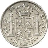 Reverse 10 Reales 1853