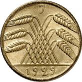 Reverse 10 Reichspfennig 1929 J
