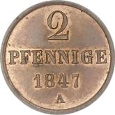 Reverse 2 Pfennig 1847 A