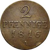Reverse 2 Pfennig 1816 A