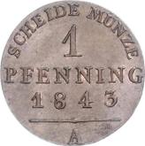 Reverse 1 Pfennig 1843 A
