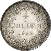 Reverse 1/2 Gulden 1862