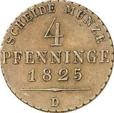 Reverse 4 Pfennig 1825 D