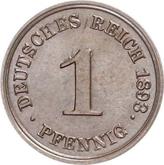 Obverse 1 Pfennig 1893 G