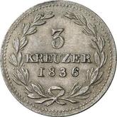 Reverse 3 Kreuzer 1836