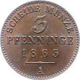 Reverse 3 Pfennig 1863 A