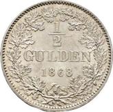Reverse 1/2 Gulden 1868