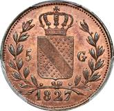 Reverse 5 Gulden 1827 D