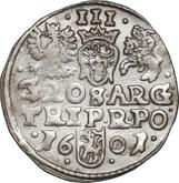 Reverse 3 Groszy (Trojak) 1601 Poznań Mint