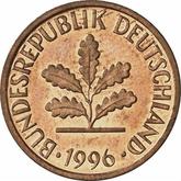 Reverse 1 Pfennig 1996 F