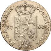 Reverse 1 Zloty (4 Grosze) 1790 EB